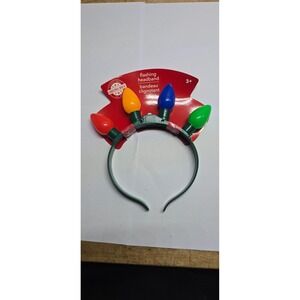 Christmas Lights Headband Flashing Jumbo Bulbs Batteries Included 3 Functions
